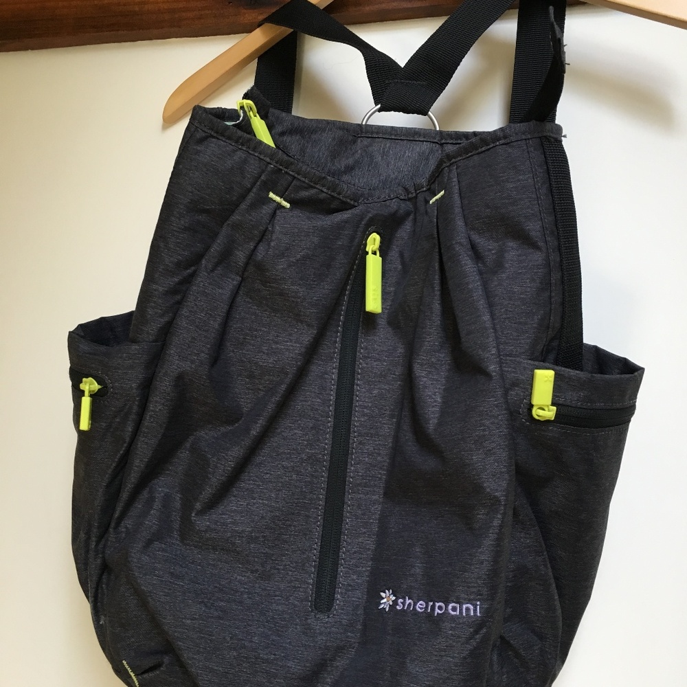 Heathered Black Backpack EUC